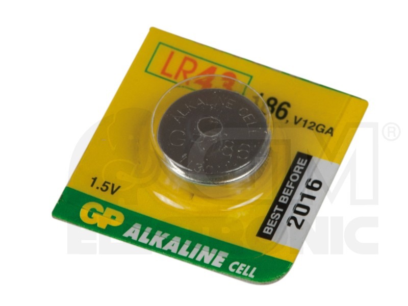 GP  Alkaline 186 (LR43) Button Cell Batteries